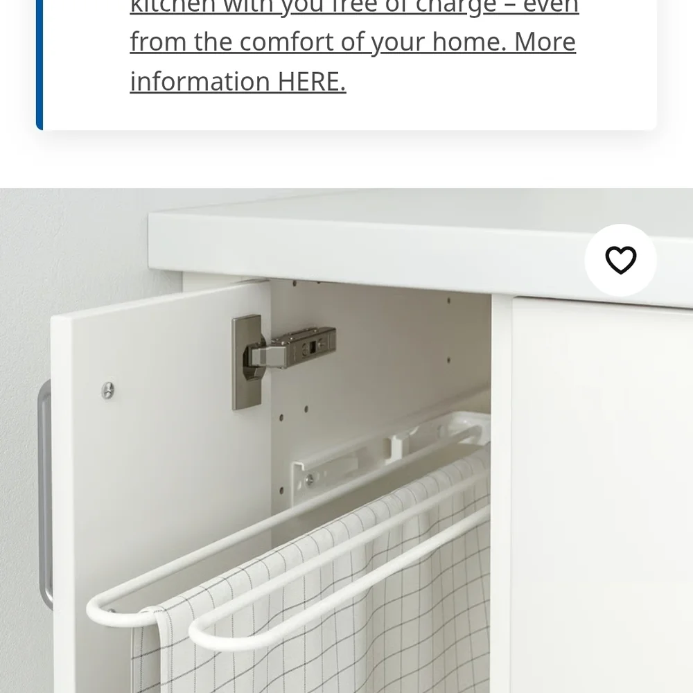 IKEA White Wall-Mounted Towel Rack